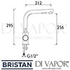 Bristan Macadamia Sink Mixer Pull Out Handset Tap Dimensions